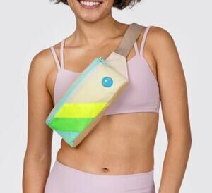 Mokuyobi Neon Seas Fanny Pack Water Resistant Belt Bag 1.5L Made in USA EUC Y2K
